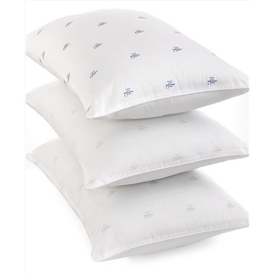 Lauren Ralph Lauren Logo Extra Firm Density Standard/Queen Pillow, Down Alternative