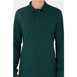 Erkek Koyu Yeşil Basic Sweatshirt