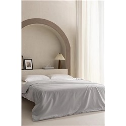 Manon King Size %100 Pamuk Ranforce Düz Nevresim - Gri