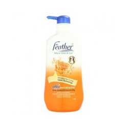 Крем-шампунь с протеинами шелка и медом от Feather 480 мл / Feather Nature Clean & Care Smooth & Manageable Shampoo 480 ml