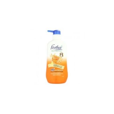 Крем-шампунь с протеинами шелка и медом от Feather 480 мл / Feather Nature Clean & Care Smooth & Manageable Shampoo 480 ml