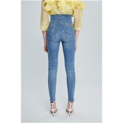 Vaquero skinny fit de tiro alto Azul claro
