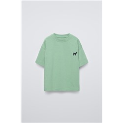 T-SHIRT WITH EMBROIDERED MOTIFS