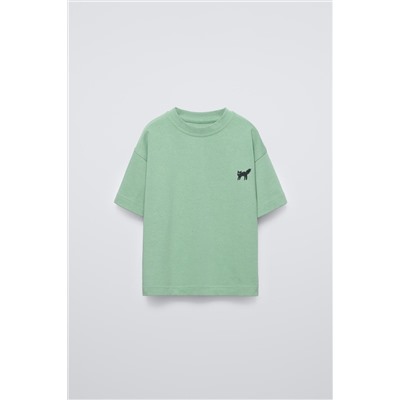 T-SHIRT WITH EMBROIDERED MOTIFS