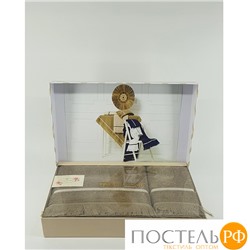H2S783KBEJ Набор полотенец Tivolyo Home NATURAL SLIM тёмно-бежевый 2 предмета