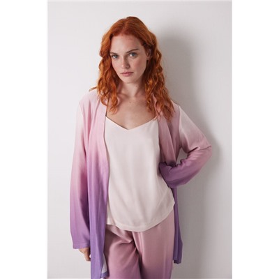 Set pijama largo satén degradado