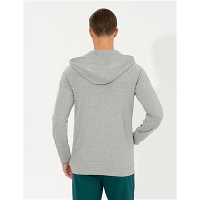 Açık Gri Melanj Regular Fit Sweatshirt
