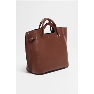 Bolso de piel Prun Marrón