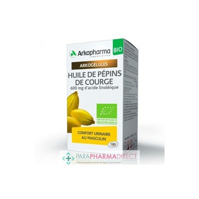 ArkoPharma ArkoGélules - Huile de Pépins de Courge - Confort Urinaire Masculin - BIO 180 capsules