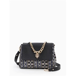KN3345 duk nero raffia blu