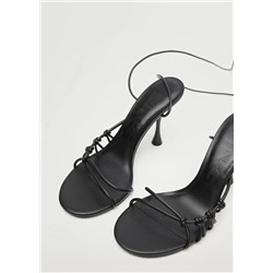 Sandalias tiras tacón -  Mujer | MANGO OUTLET Melilla