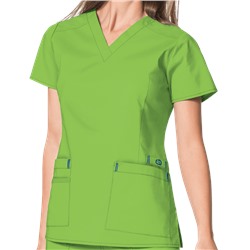 WonderWink WonderFLEX Verity Women's 4-Pocket STRETCH Cotton Rich V-Neck Scrub Top