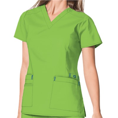 WonderWink WonderFLEX Verity Women's 4-Pocket STRETCH Cotton Rich V-Neck Scrub Top