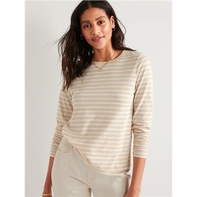 Long-Sleeve EveryWear Striped T-Shirt for Women