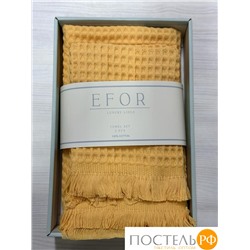 T1161/SM-06 Набор вафельных полотенец EFOR из 2-х предметов (50*90 и 70*140) WAFFLE желтый SARI коробка