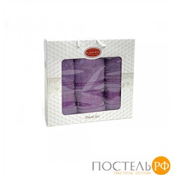 Набор полотенец Карвен "SUMBUL " махра 50*90(2)/70*140 HS 1692 v5 лиловый