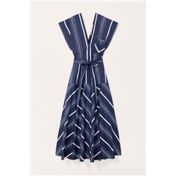 LIMITED EDITION STRIPED GODET DRESS