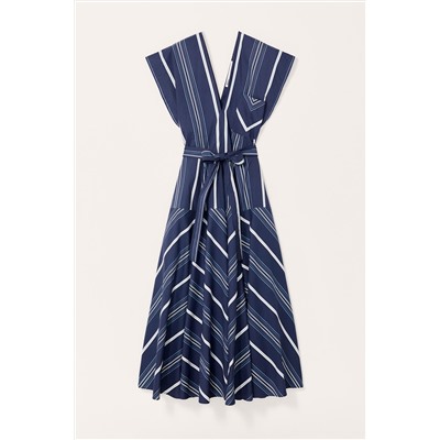 LIMITED EDITION STRIPED GODET DRESS