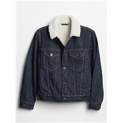 Kids Sherpa-Lined Denim Jacket