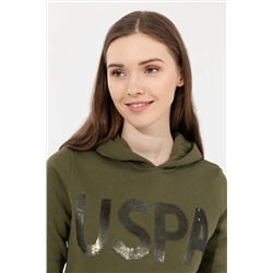 Kadın Haki Basic Sweatshirt