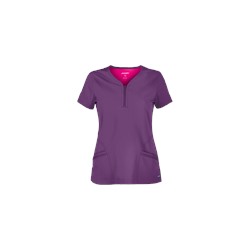 Jockey Scrubs Modern Notch Neck Zipper Top