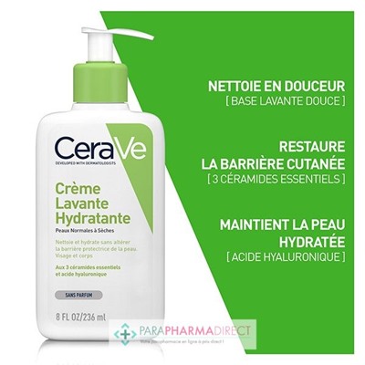 Cerave Crème Lavante Hydratante - Peaux Normales à Sèches 473ml