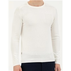 Ekru Slim Fit Kazak