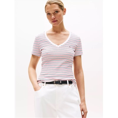 Stripe V-Neck Favorite T-Shirt