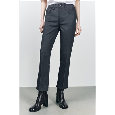 ZW COLLECTION BOOTCUT HIGH-WAIST CROPPED JEANS
