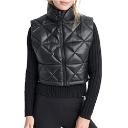 DKNY Quilted Puffer Cropped Vest