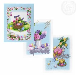 К-т полотенец "Светлый день" 50*60 см. - 3 шт. рогожка хлопок 100%
