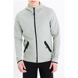 Sudadera skinny fit con capucha - Gris