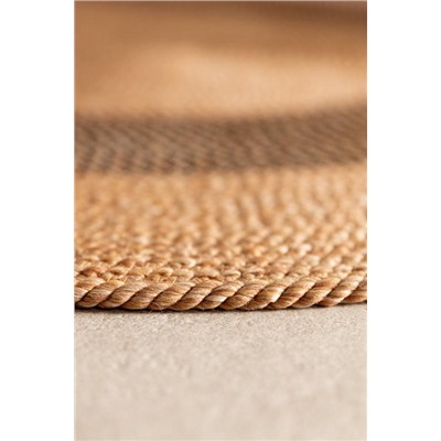 Alsace Oval Kilim - Naturel/Siyah - 90x150 cm