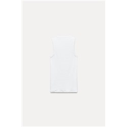 STRETCH RIBBED T-SHIRT