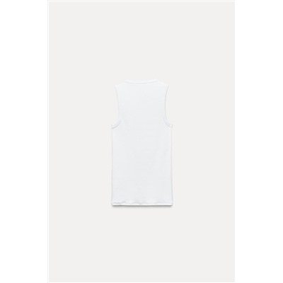 STRETCH RIBBED T-SHIRT
