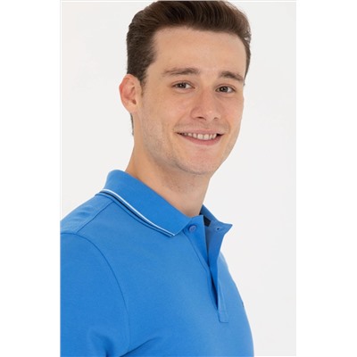 Erkek Saks Basic Polo Yaka Tişört