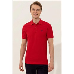 Erkek Kırmızı Basic Polo Yaka Tişört