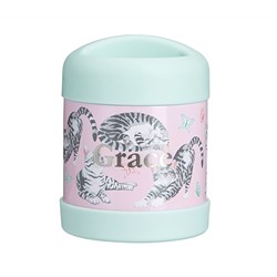 Mackenzie Pink/Aqua Sweet Kitty Regular Water Bottle & Food Storage