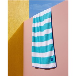 Biasse %100 Pamuk Plaj Havlusu - Beyaz/Turkuaz - 70x150 cm