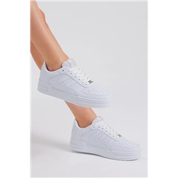Tonny Black Unisex Beyaz Beyaz Yanı Çizgili Bağcıklı Rahat Kalıp Sneaker TBKA10