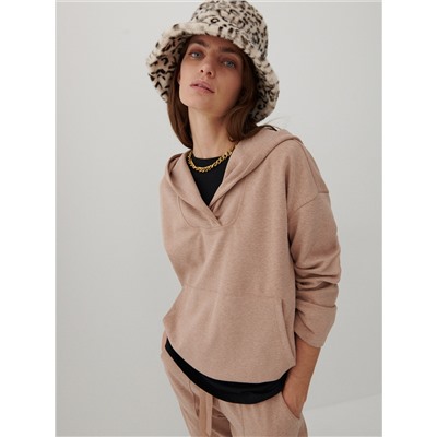 Sweatshirt Aus Geripptem Strickstoff