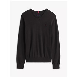 Solid Logo V-Neck Sweater