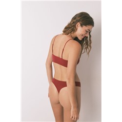 Braga tanga sin costuras granate