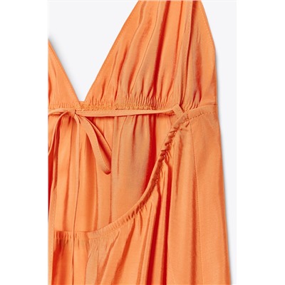 FLOWING STRAPPY MIDI DRESS