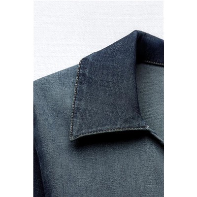 TRF DENIM POLO DRESS