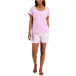 Charter Club T-Shirt & Shorts Cotton Pajama Set, Created For Macy's