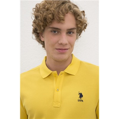 Erkek Safran Polo Yaka Basic T-Shirt