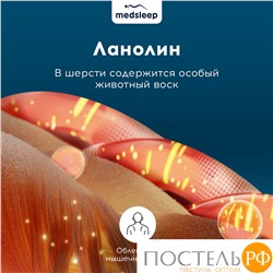 MEDSLEEP CAMEL WOOL Подушка стеганая 70х70, 1пр., микробамбук/шерсть/микроволокно