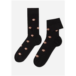 Kurze Herren-Baumwollsocken mit Pets-Print