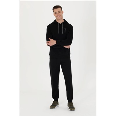 Erkek Siyah Basic Sweatshirt